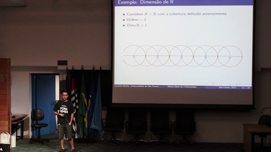 Aluno do ICMC apresenta conceitos de dimensões no Seminário de Coisas Legais